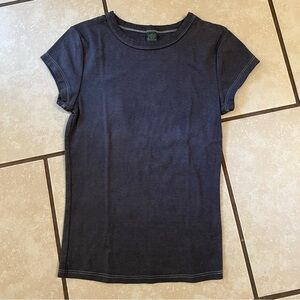 Blue Grey Basic Baby Tee